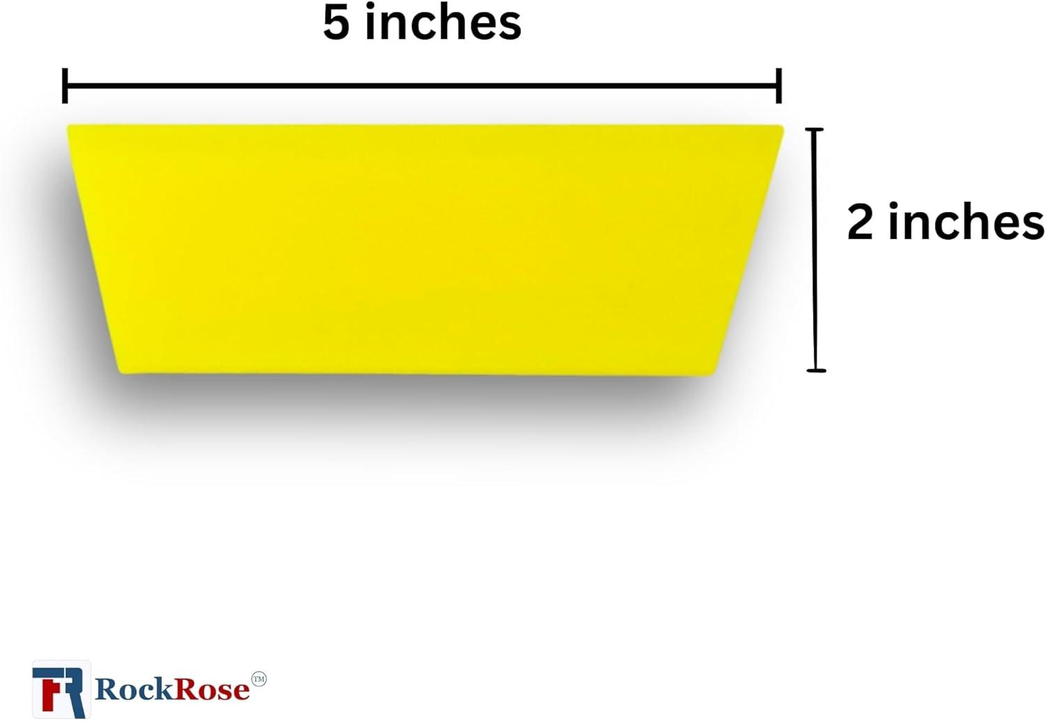 image5Inch Yellow Bevel Blade Squeegee Premium Quality Precision Cleaning Tool for Windows Glass and Surfaces  Ergonomic Handle Durable Construction Effortless Shin  Pack 2 Units