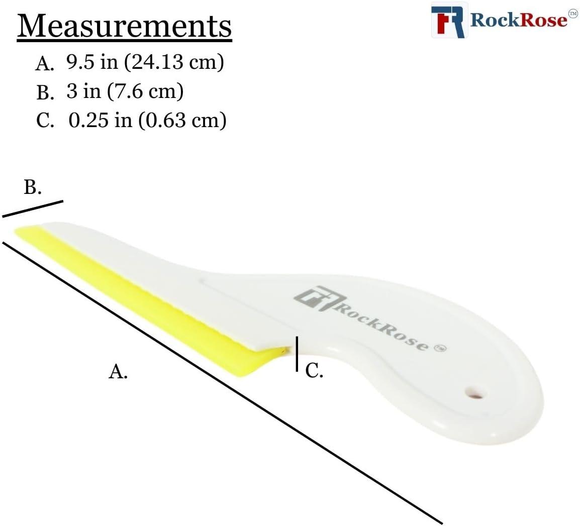 image6Inch Long Reach Triangular Scraper Squeegee with Silicone Blade for Windshield Effortless Residual Water Dust Snow and Ice Removal YellowYellow