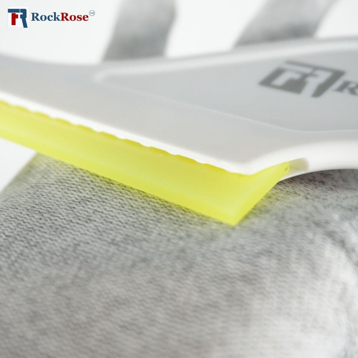 image6Inch Long Reach Triangular Scraper Squeegee with Silicone Blade for Windshield Effortless Residual Water Dust Snow and Ice Removal YellowYellow