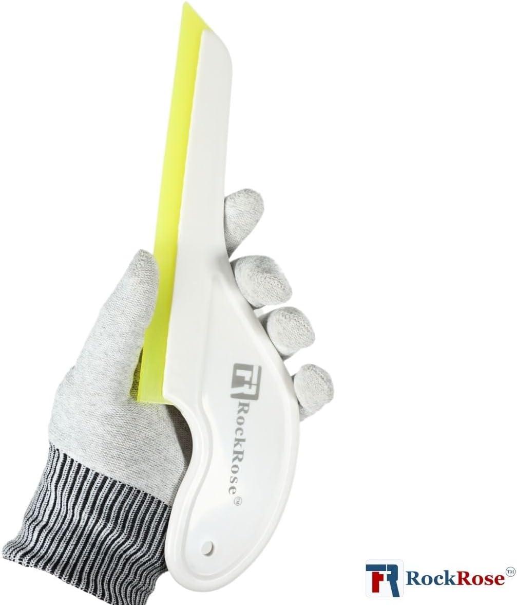 image6Inch Long Reach Triangular Scraper Squeegee with Silicone Blade for Windshield Effortless Residual Water Dust Snow and Ice Removal YellowYellow