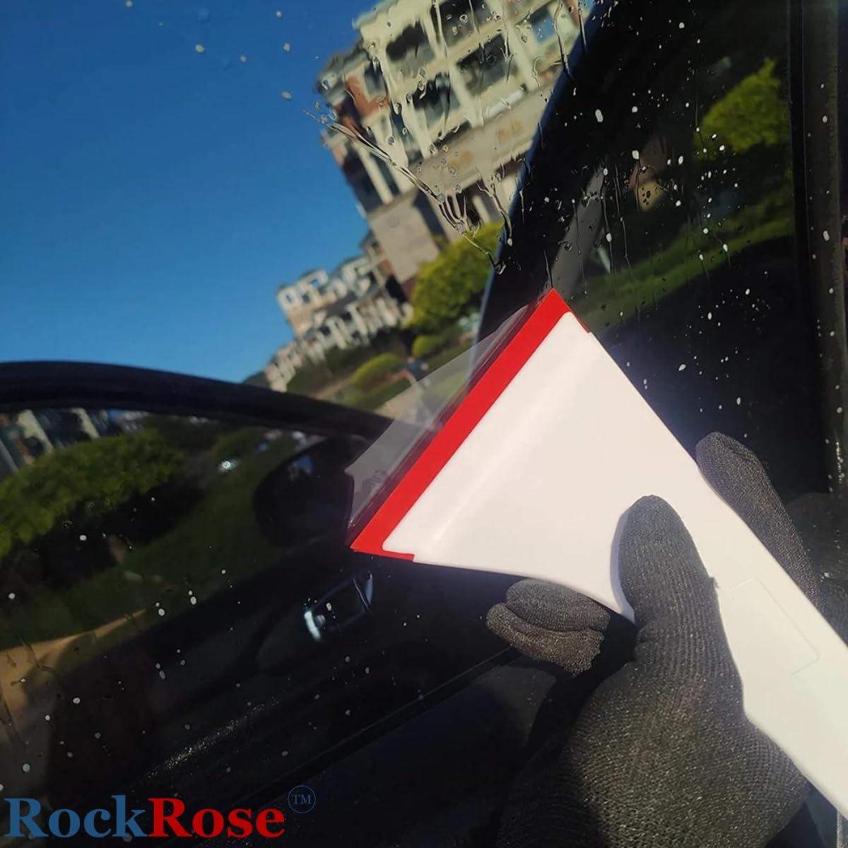 image94quot x 5quot Red Bevel Blade Premium Car Wrap Window Film ampamp Tint Installation Kit with NoScratch Rubber Squeegee  Versatile Snow Shovel ampamp Glass Cleaning Tool  Pack 3 Units