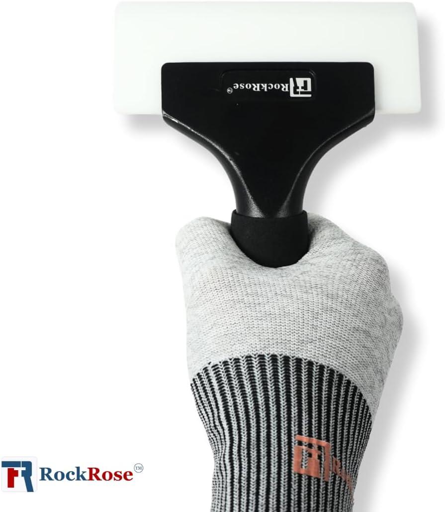 imageBlueMax Rubber Squeegee Replacement Beveled Head for Glass Cleaning Film and Vinyl Installation5inch Replacement Blade