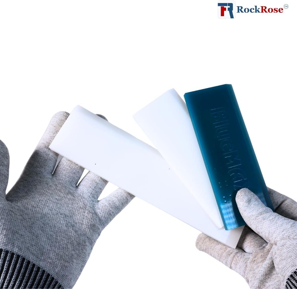 imageBlueMax Rubber Squeegee Replacement Beveled Head for Glass Cleaning Film and Vinyl Installation8inch Replacement Blade