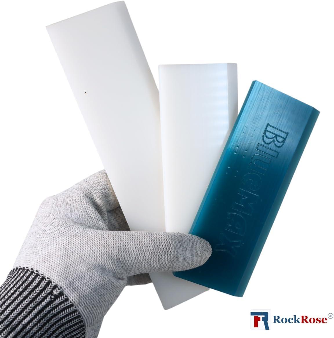 imageBlueMax Rubber Squeegee Replacement Beveled Head for Glass Cleaning Film and Vinyl Installation8inch Replacement Blade