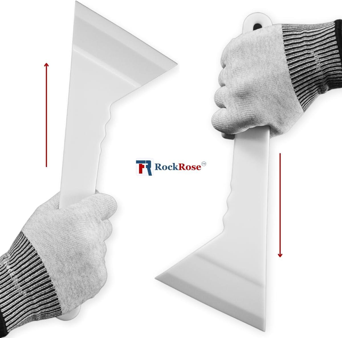 imageHigh Temperature Green Long Scraper Resist Quick Foot Plastic Squeegee PPF Window Glass Tint Vinyl Sticker Car Wrap Tools Pack 6 Units GreenWhite