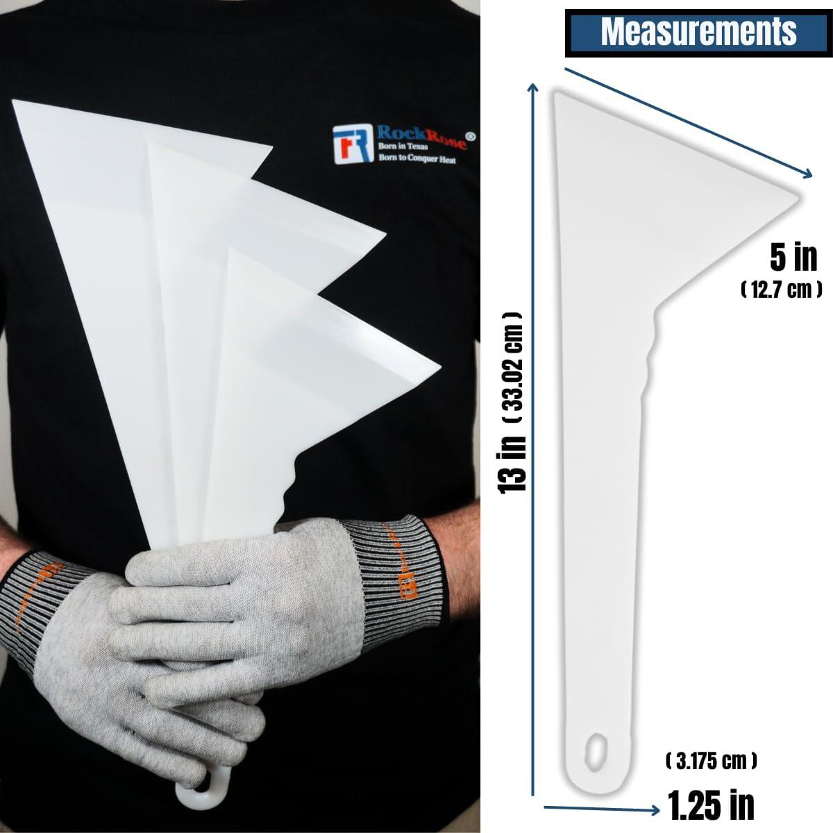 imageHigh Temperature Green Long Scraper Resist Quick Foot Plastic Squeegee PPF Window Glass Tint Vinyl Sticker Car Wrap Tools Pack 6 Units GreenWhite