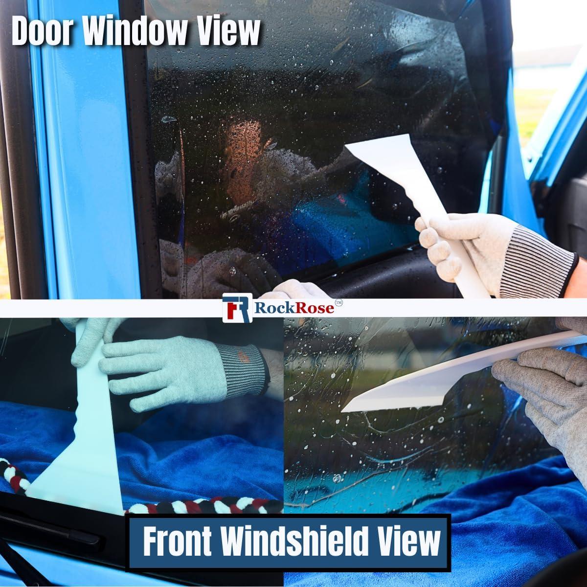 imageHigh Temperature Green Long Scraper Resist Quick Foot Plastic Squeegee PPF Window Glass Tint Vinyl Sticker Car Wrap Tools Pack 6 Units GreenWhite