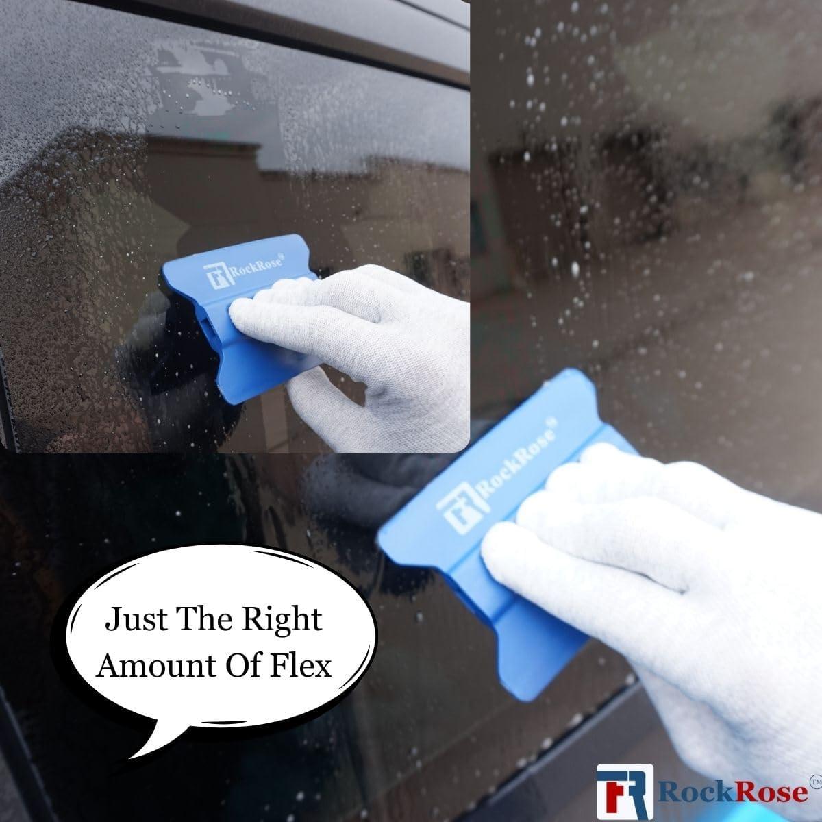 imageLime Speed Wing 4Inch Soft Yellow Card Bubble Remover Squeegee Set for Professional Window Film Tinting and Installation  Pack 4 UnitsBlue