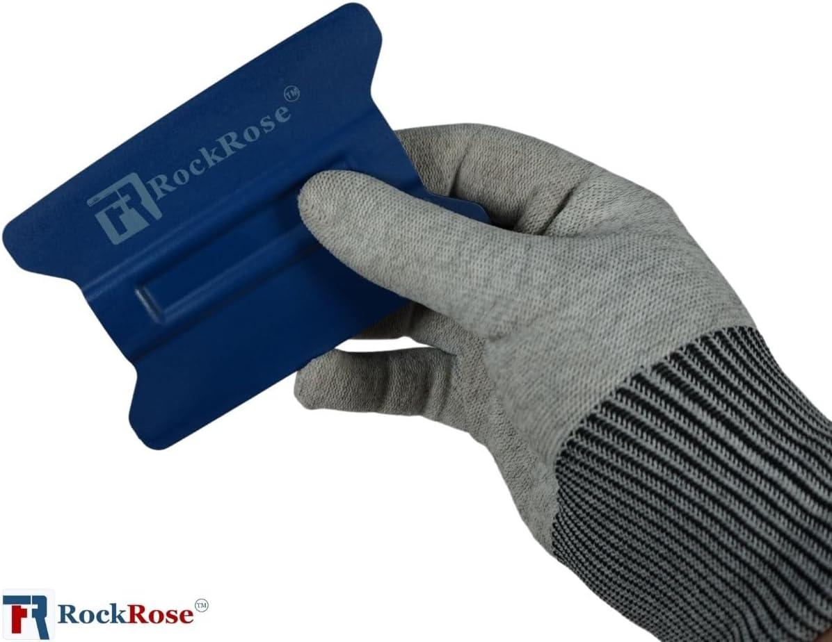 imageLime Speed Wing 4Inch Soft Yellow Card Bubble Remover Squeegee Set for Professional Window Film Tinting and Installation  Pack 4 UnitsBlue