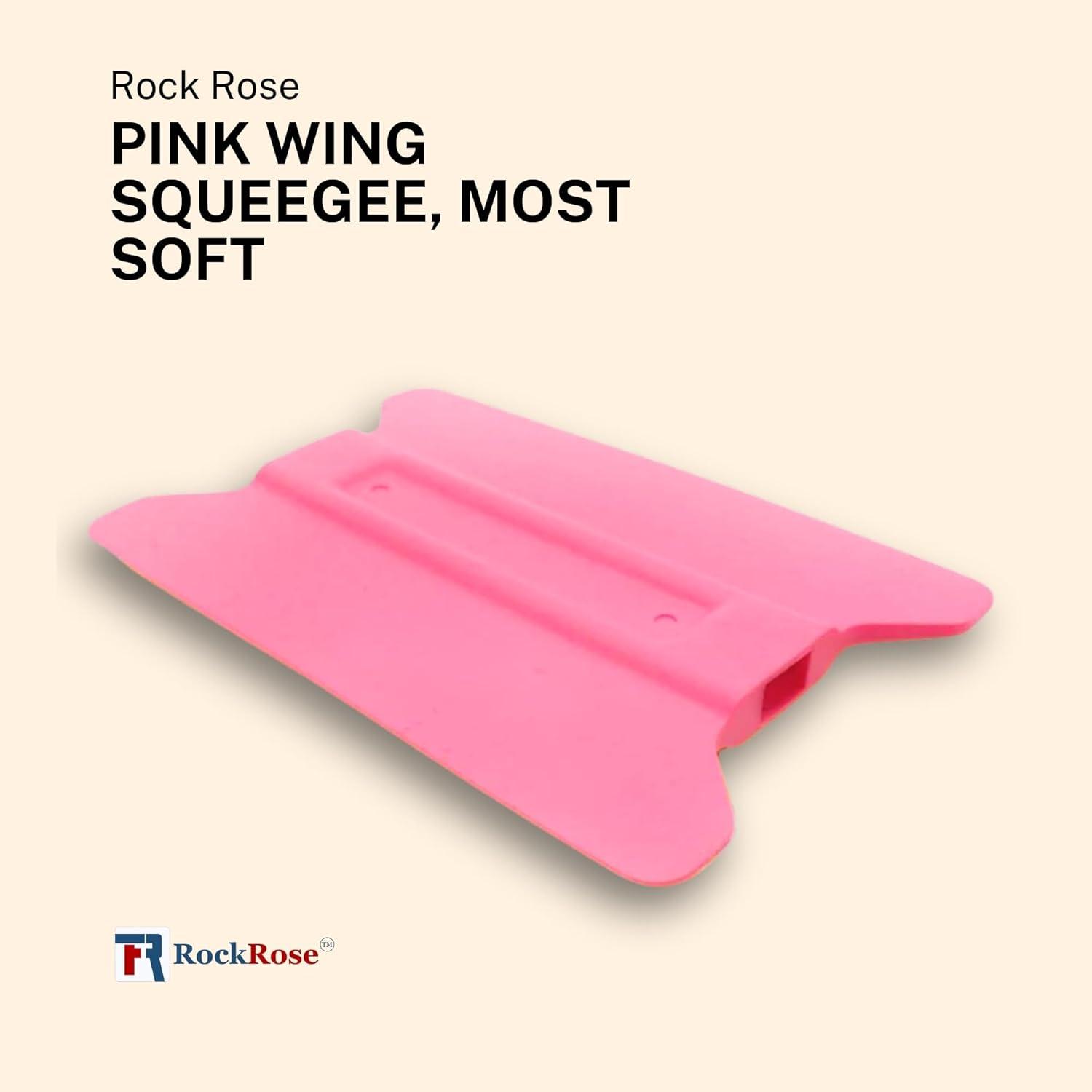 imageLime Speed Wing 4Inch Soft Yellow Card Bubble Remover Squeegee Set for Professional Window Film Tinting and Installation  Pack 4 UnitsPink