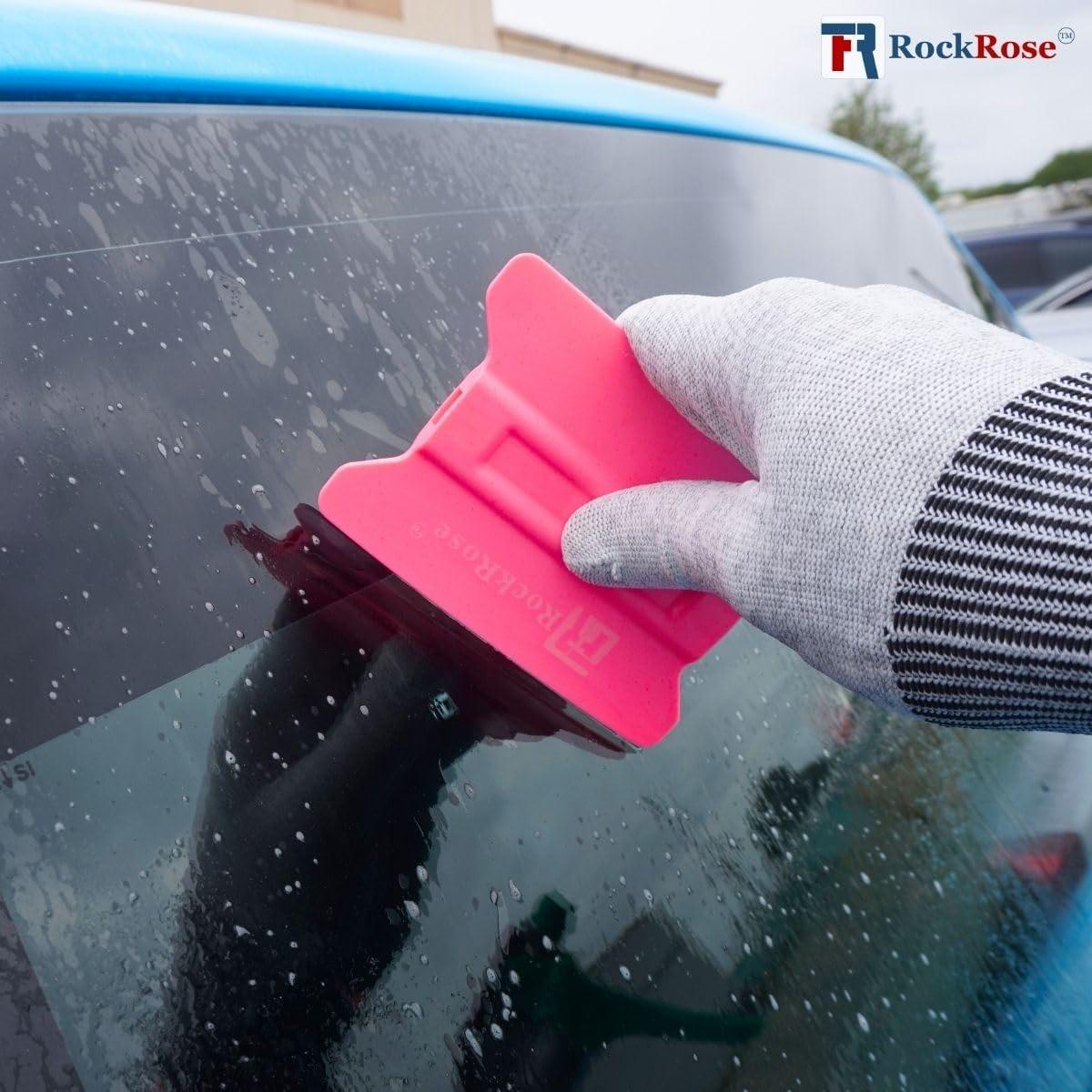 imageLime Speed Wing 4Inch Soft Yellow Card Bubble Remover Squeegee Set for Professional Window Film Tinting and Installation  Pack 4 UnitsPink