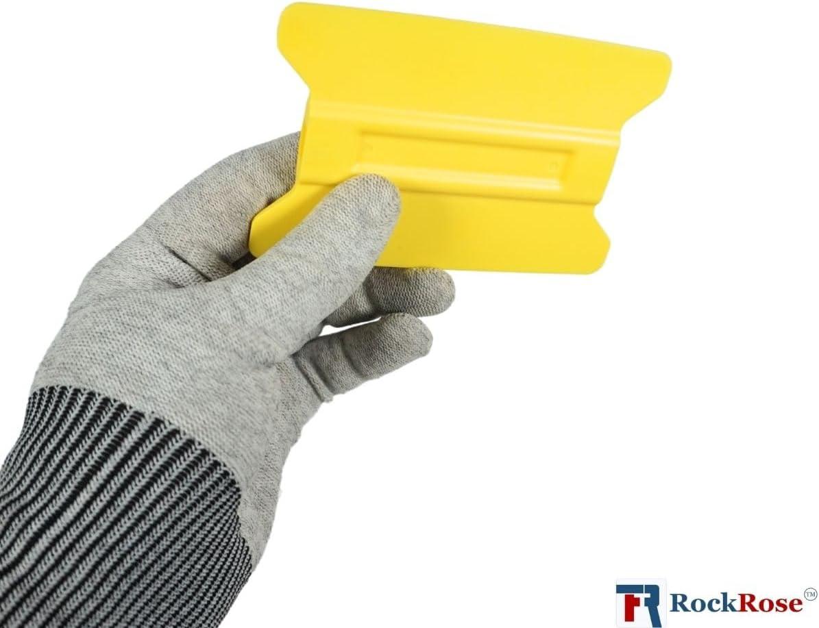 imageLime Speed Wing 4Inch Soft Yellow Card Bubble Remover Squeegee Set for Professional Window Film Tinting and Installation  Pack 4 UnitsYellow