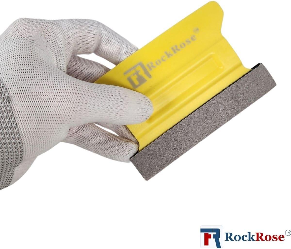 imagePink Wing Squeegee with Felt Edge  Professional Window Tinting Tool for Auto Vinyl Wrapping Glass Cleaning Detailing and Household Applications Pack 3 Units PinkYellow