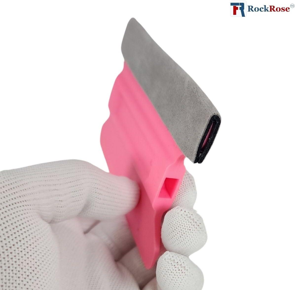 imagePink Wing Squeegee with Felt Edge  Professional Window Tinting Tool for Auto Vinyl Wrapping Glass Cleaning Detailing and Household Applications Pack 3 Units PinkPink