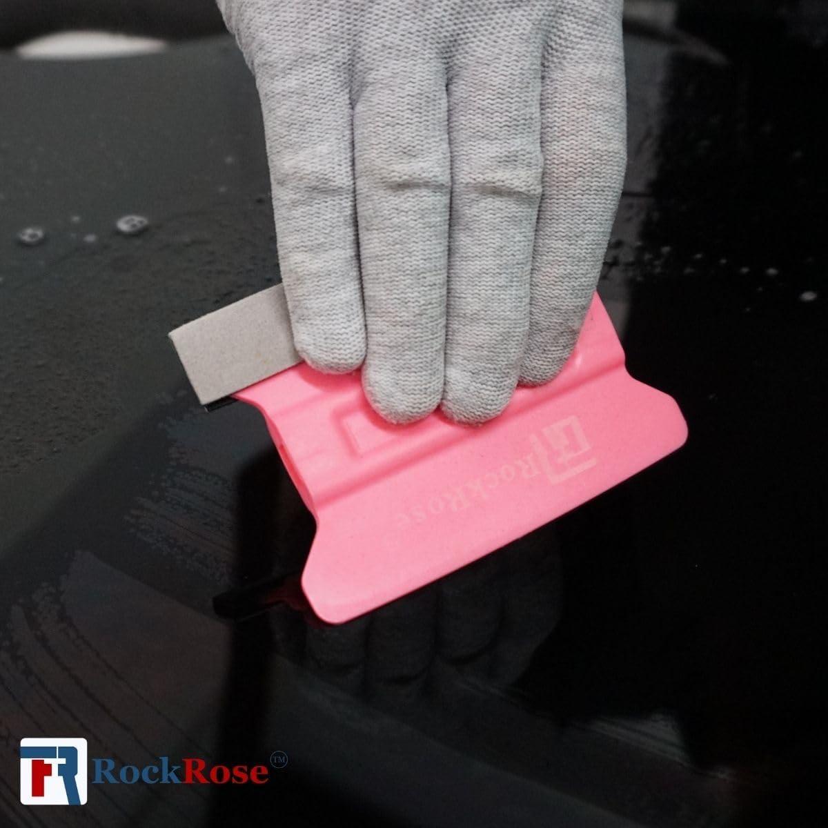 imagePink Wing Squeegee with Felt Edge  Professional Window Tinting Tool for Auto Vinyl Wrapping Glass Cleaning Detailing and Household Applications Pack 3 Units PinkPink