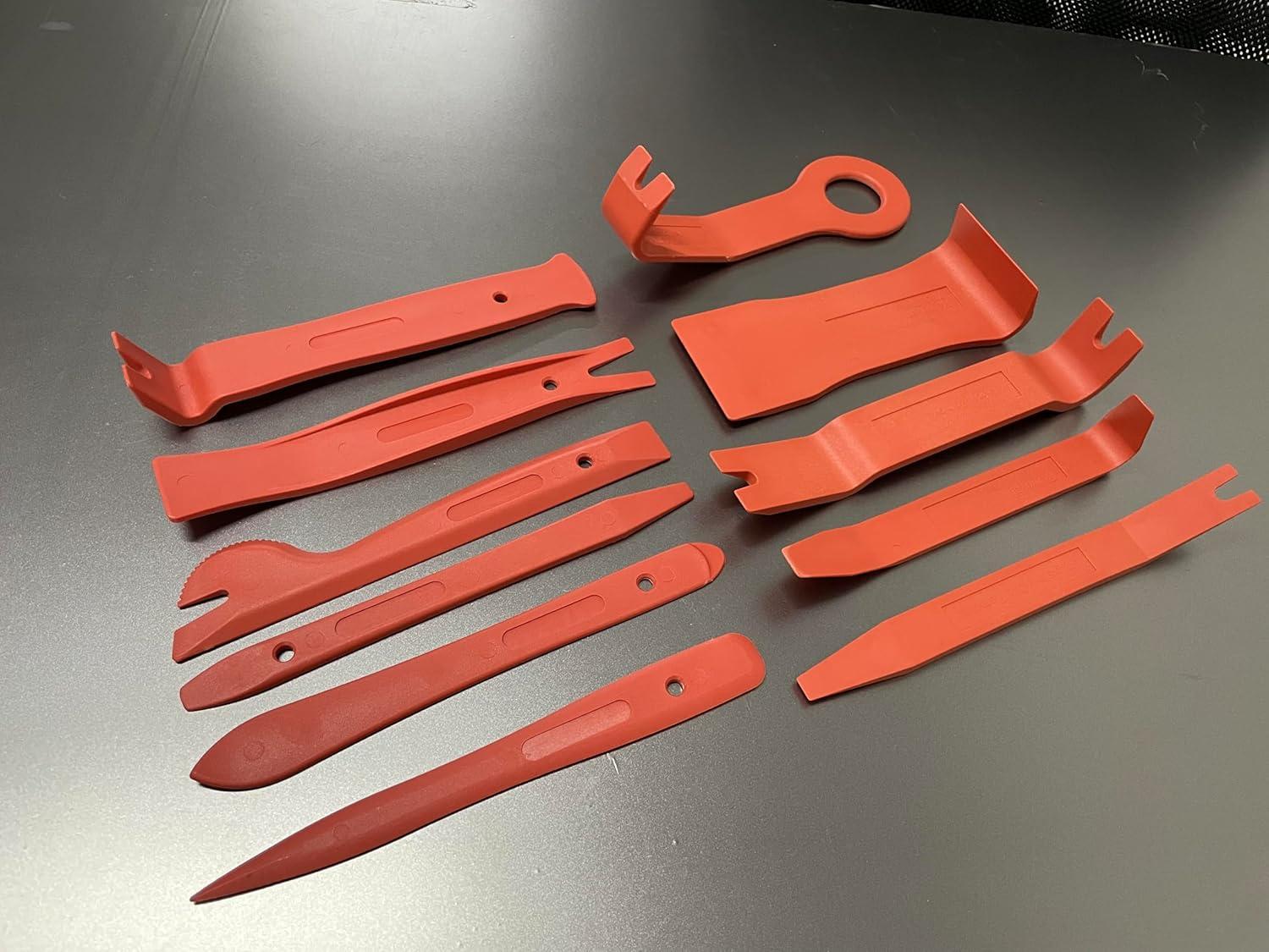 imageRockRose 11Piece Car Panel Removal Kit Premium Auto Radio Audio Repair Set with Door Dash Trim Pry Clip Stereo Installer Tool  Expert Craftsmanship