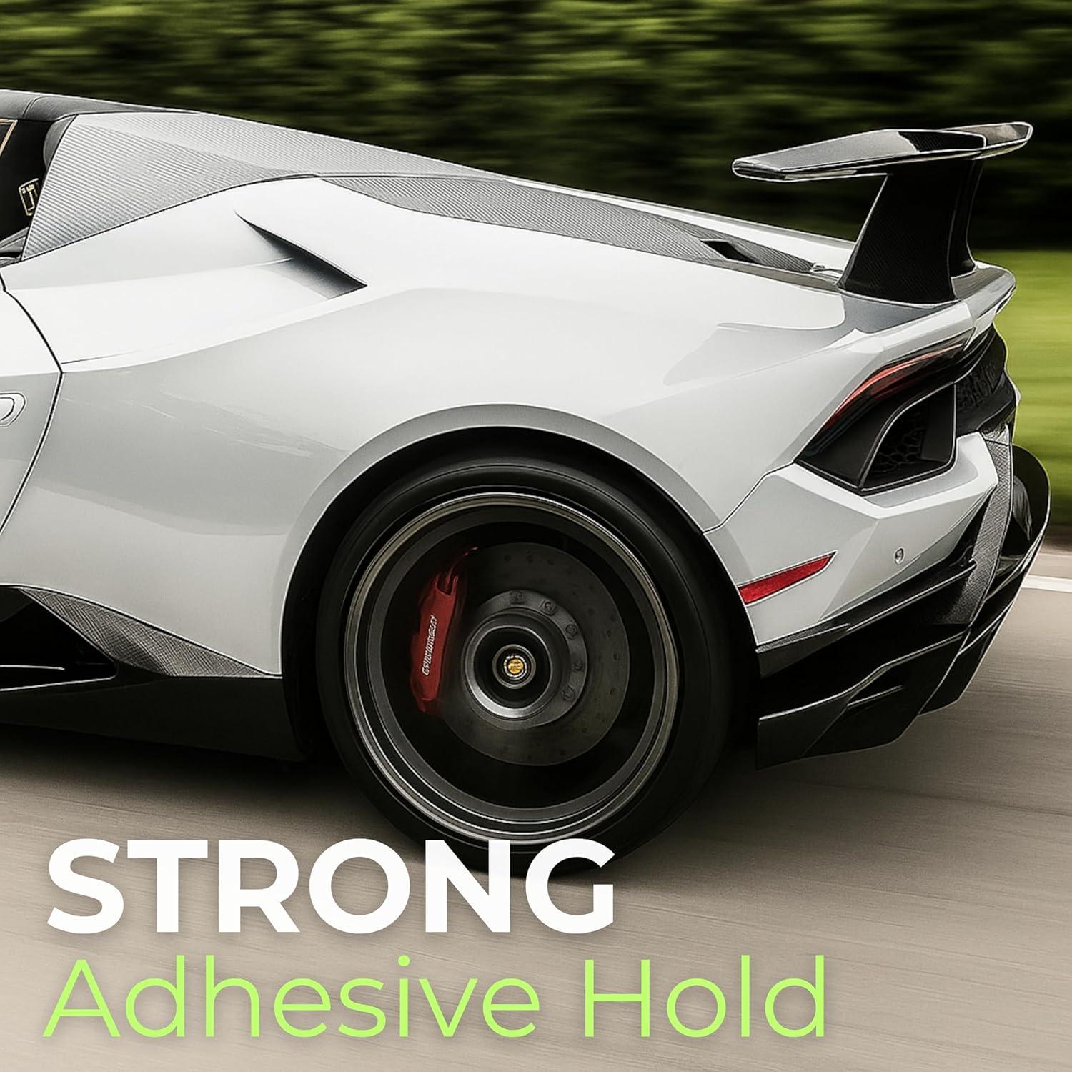 imageRockRose 7D High Gloss 7D Silver Carbon Fiber Vinyl Wrap AntiWrinkle Air Release Automotive Bubble Wrap Self Adhesive Car Vinyl Sticker DIY Decals 1FT x 10FT7D Silver