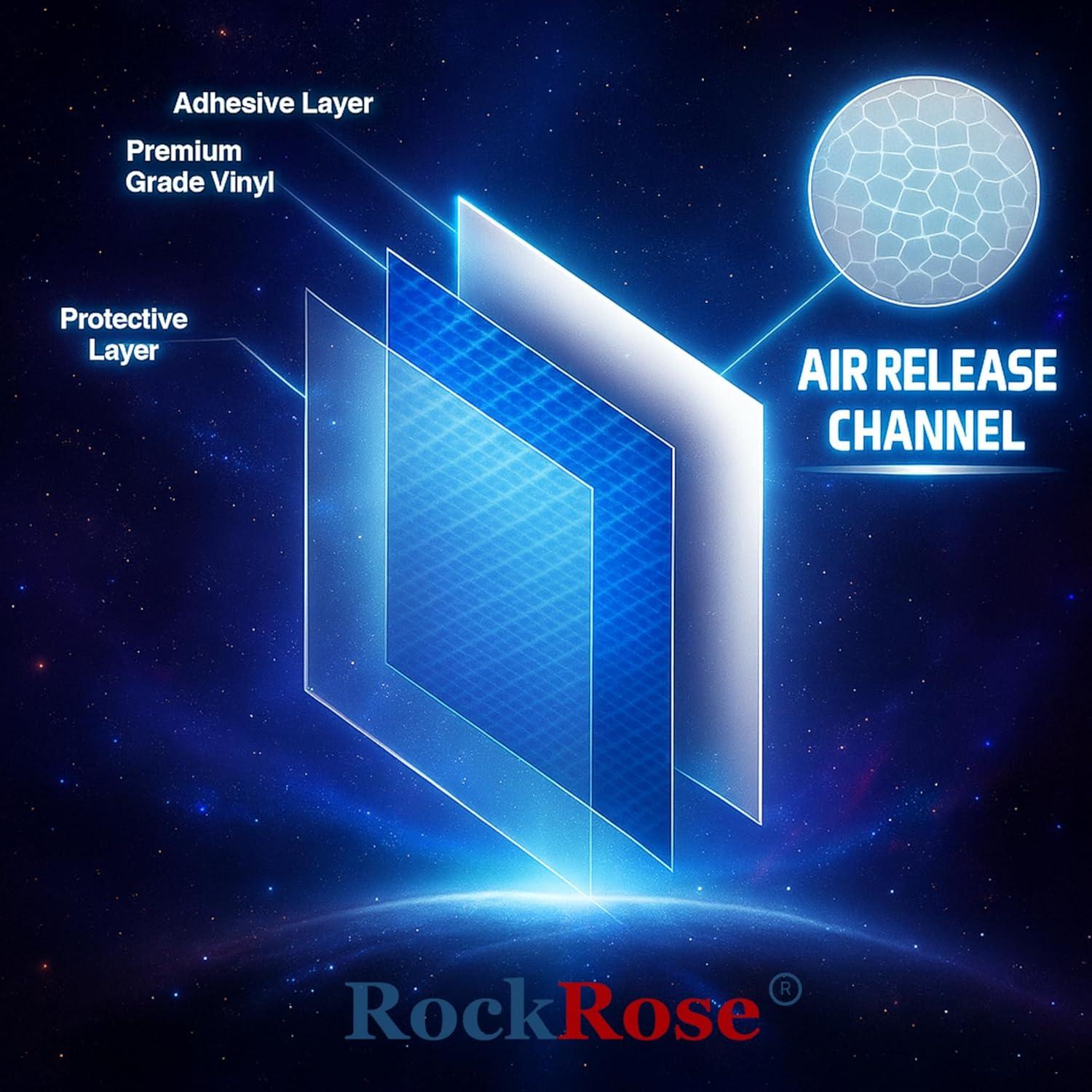 imageRockRose 7D High Gloss 7D Silver Carbon Fiber Vinyl Wrap AntiWrinkle Air Release Automotive Bubble Wrap Self Adhesive Car Vinyl Sticker DIY Decals 1FT x 10FT7D Black