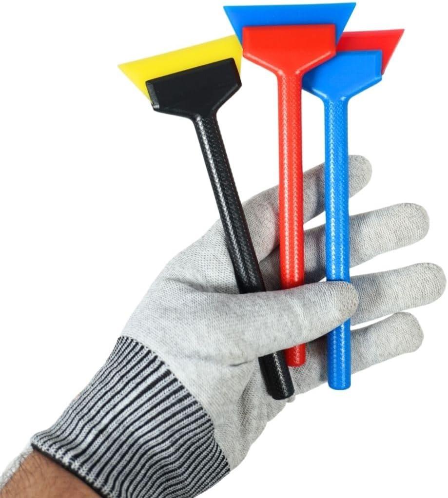 imageRockRose Agile Handle Mini Squeegee Car Quarter Glass Replaceable Car Wrapping ampamp Window Film Tinting Tool for Precise Application and Smooth Finish Pack 3 Units