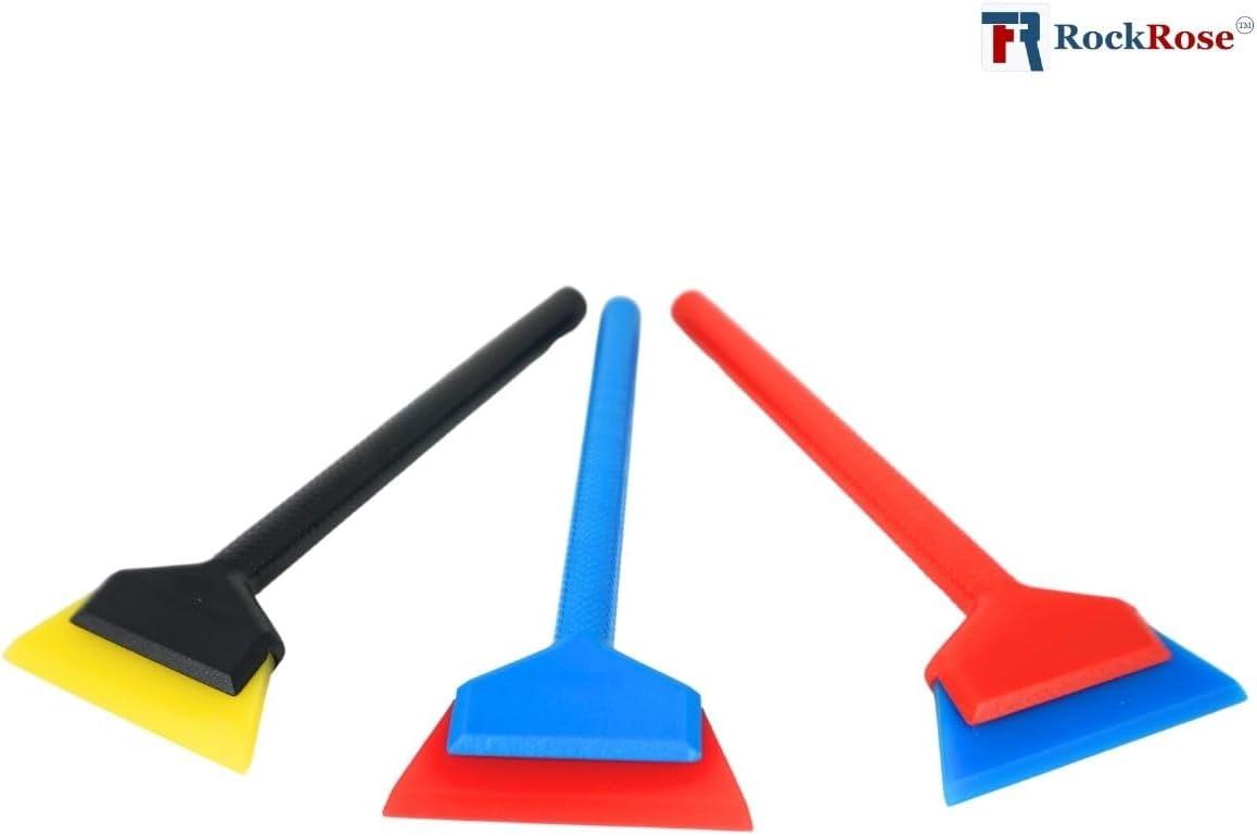 imageRockRose Agile Handle Mini Squeegee Car Quarter Glass Replaceable Car Wrapping ampamp Window Film Tinting Tool for Precise Application and Smooth Finish Pack 3 Units