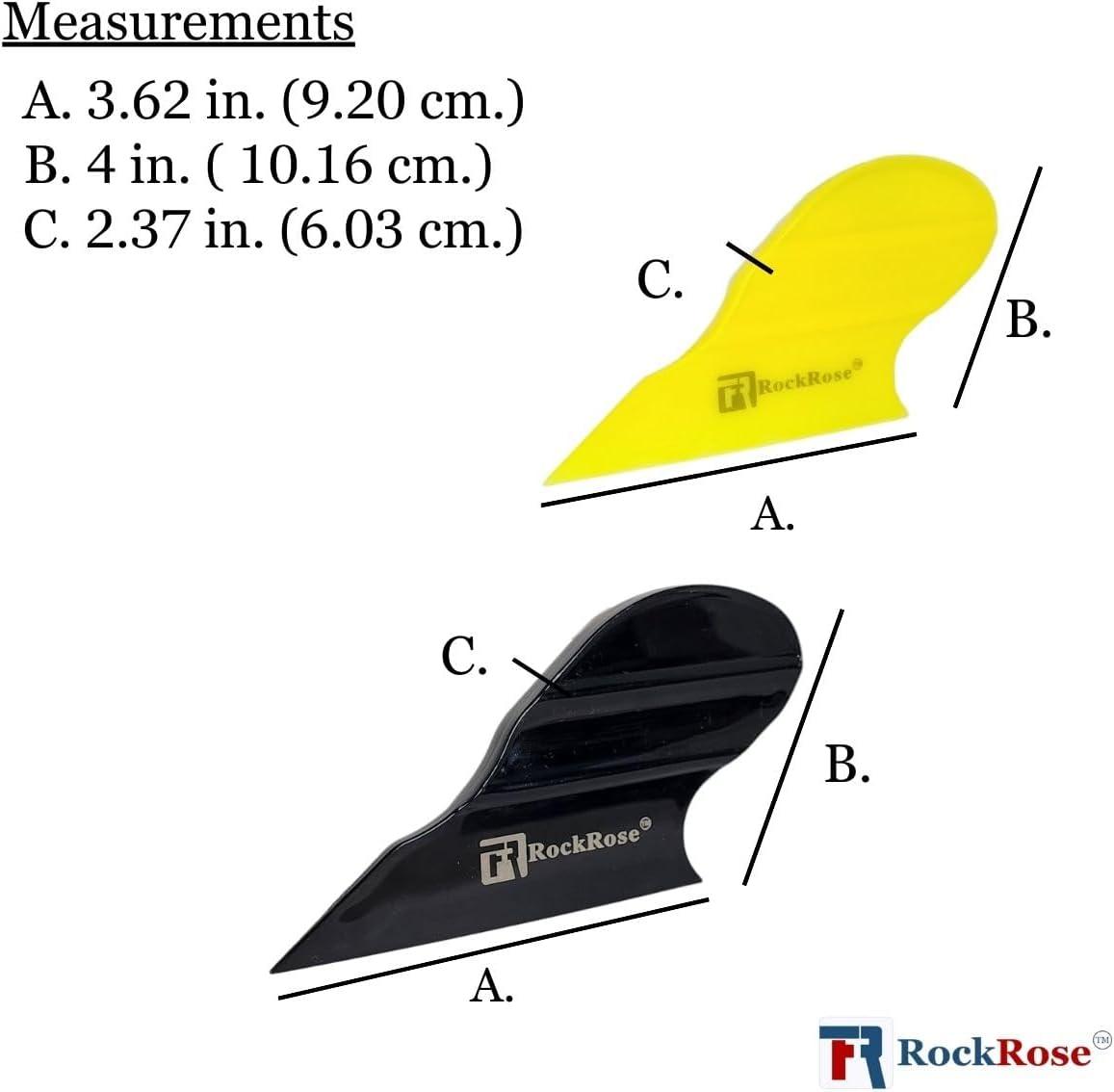 imageRockRose Black Side Trim Mini Squeegee  Compact and Ergonomic Tool with Flexible Blade for Precision Window Film and Car Tint Application  Pack 3 Units