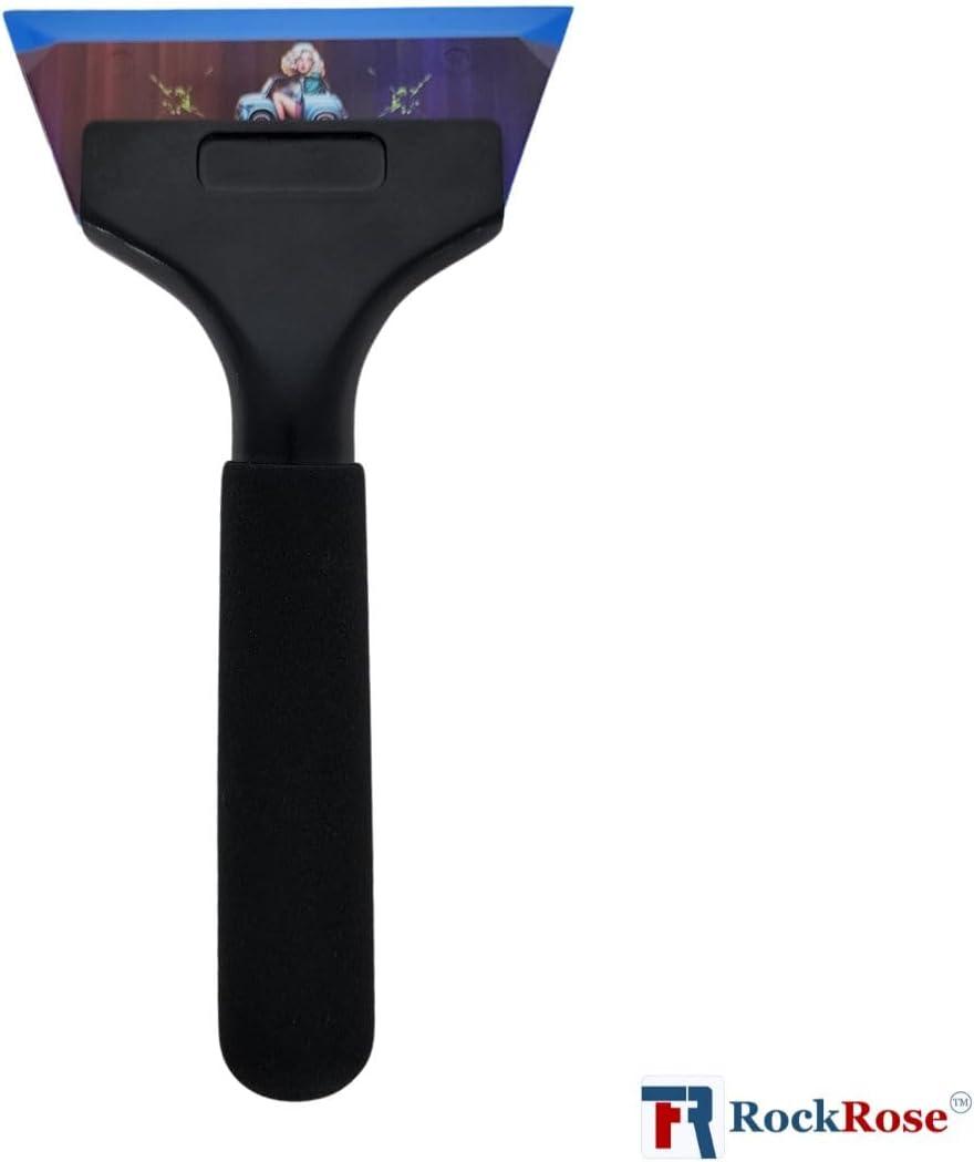 imageRockRose Blonde Crush Blue Bevel Blade Replacement Squeegee  5quot Rectangular Premium Quality Precision Cleaning Tool for Windows Glass and Surfaces  Durable Construction Blue CroppedBlue