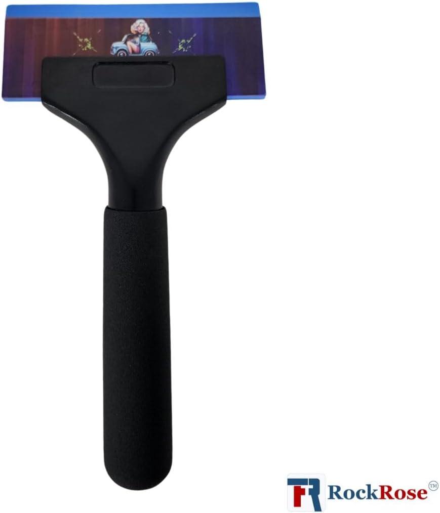 imageRockRose Blonde Crush Blue Bevel Blade Replacement Squeegee  5quot Rectangular Premium Quality Precision Cleaning Tool for Windows Glass and Surfaces  Durable Construction Blue CroppedBlue