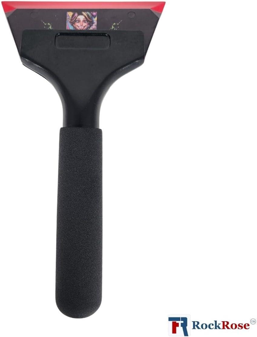 imageRockRose Blonde Crush Blue Bevel Blade Replacement Squeegee  5quot Rectangular Premium Quality Precision Cleaning Tool for Windows Glass and Surfaces  Durable Construction Blue CroppedRed