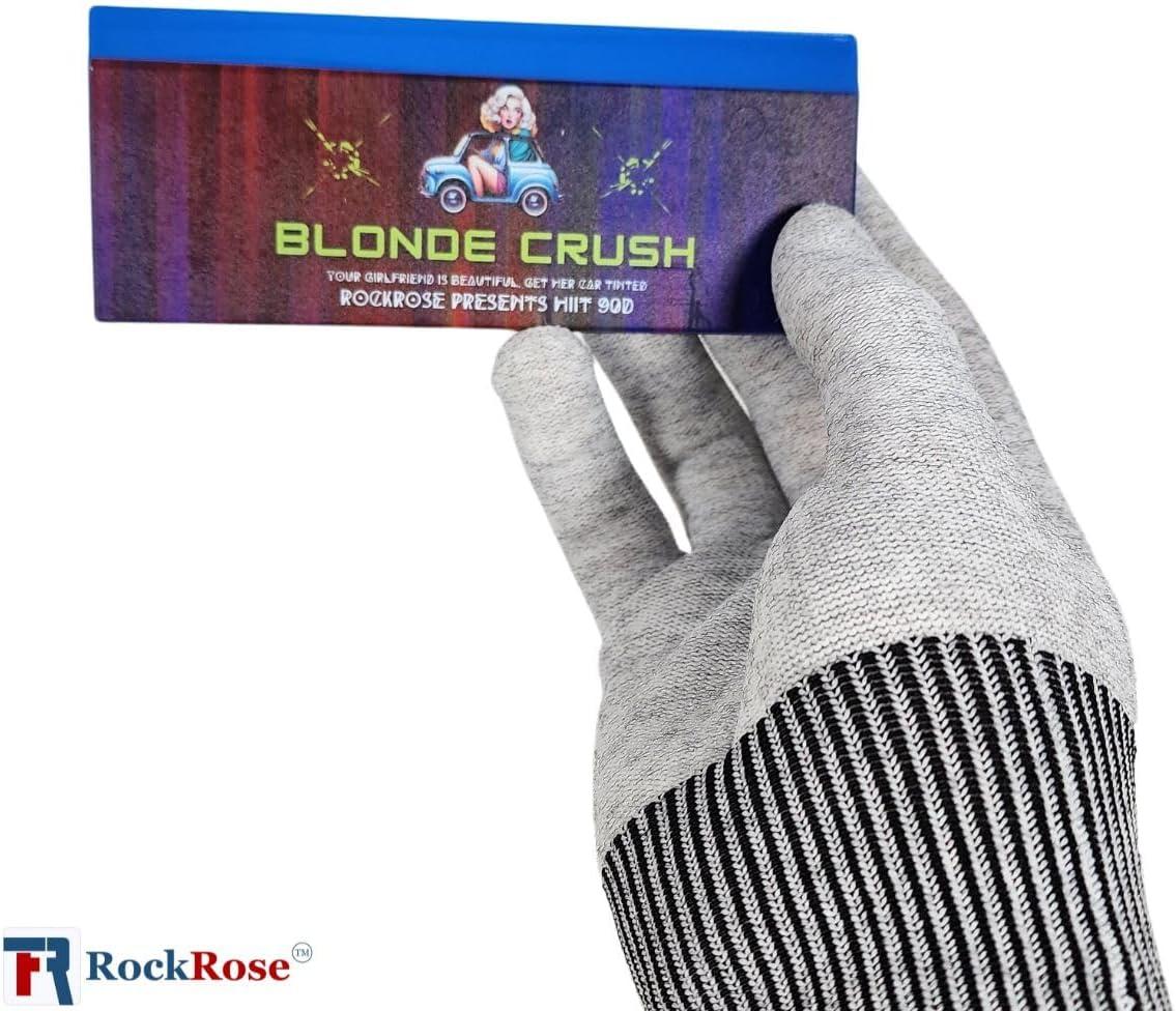 imageRockRose Blonde Crush Blue Bevel Blade Replacement Squeegee  5quot Rectangular Premium Quality Precision Cleaning Tool for Windows Glass and Surfaces  Durable Construction Blue CroppedBlue