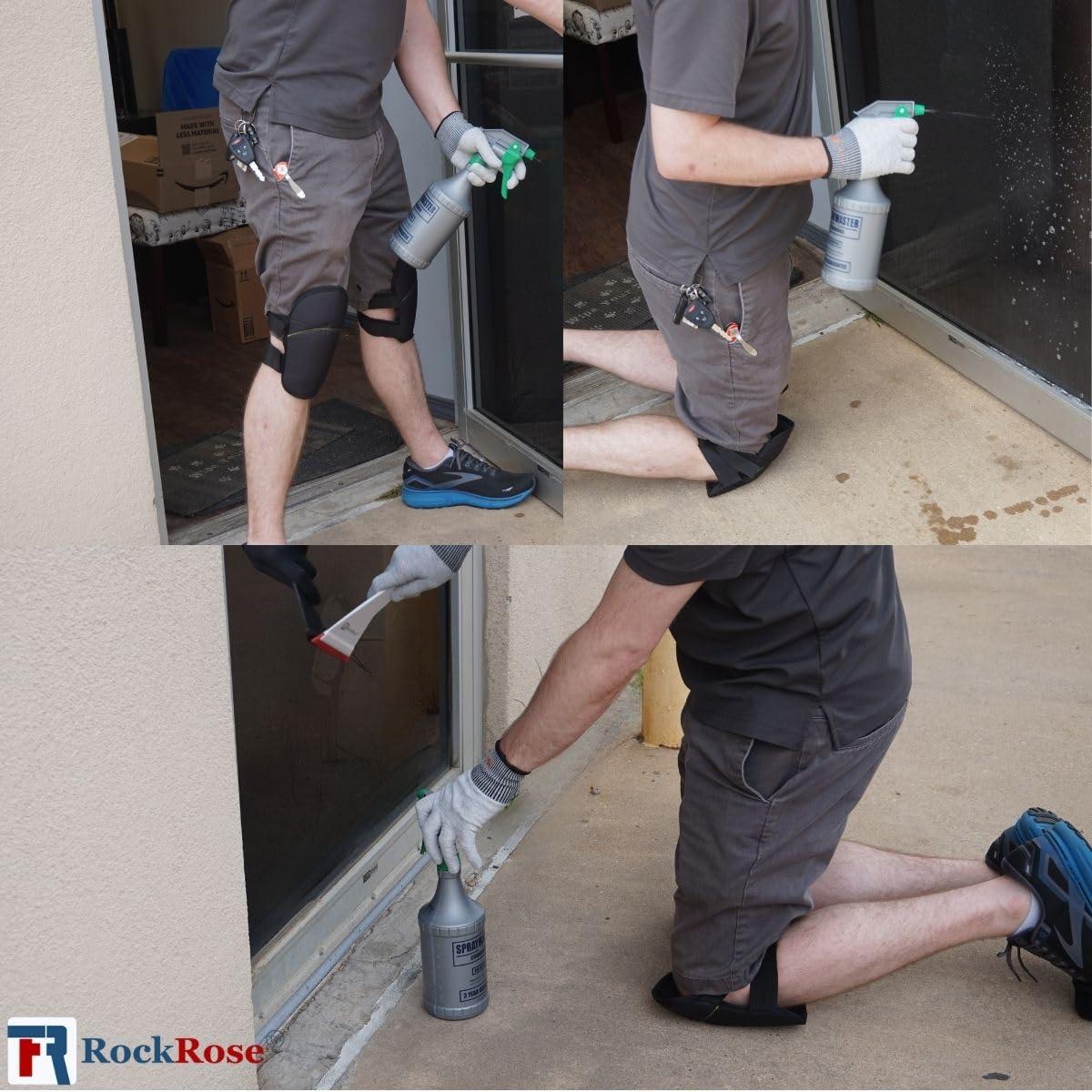 imageRockRose Breathable Adjustable Kneepad for HighPerformance Work Providing Superior Protection and Comfort for Construction Carpentry Flooring Gardening and DIY Projects