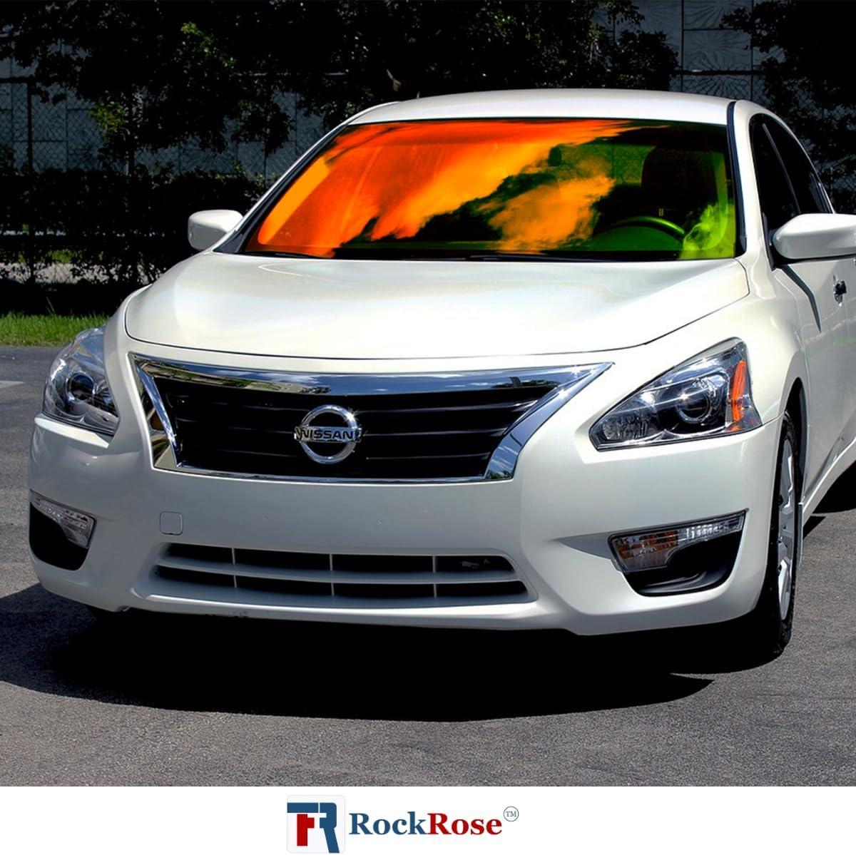 imageRockRose Citrus Shift Chameleon Window Film Expertly Engineered Dynamic ColorShifting Protection for Enhanced Visibility and Style Citrus Shift 40 in x 100 FTCitrus Shift