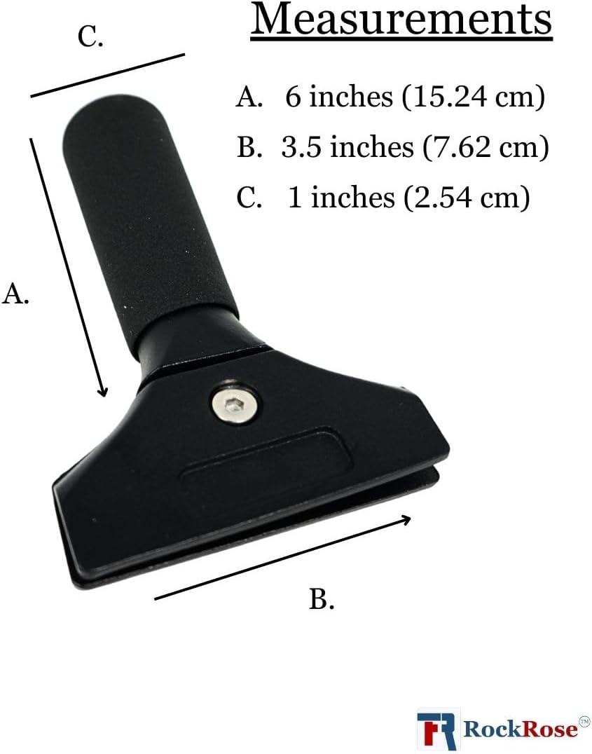 imageRockRose Elite 6quot Cast Aluminum Squeegee  Sturdy LongHandle AntiSlip Grip Precision Blade Change with Allen Wrench Professional Window Tint Application Tool1 Unit1