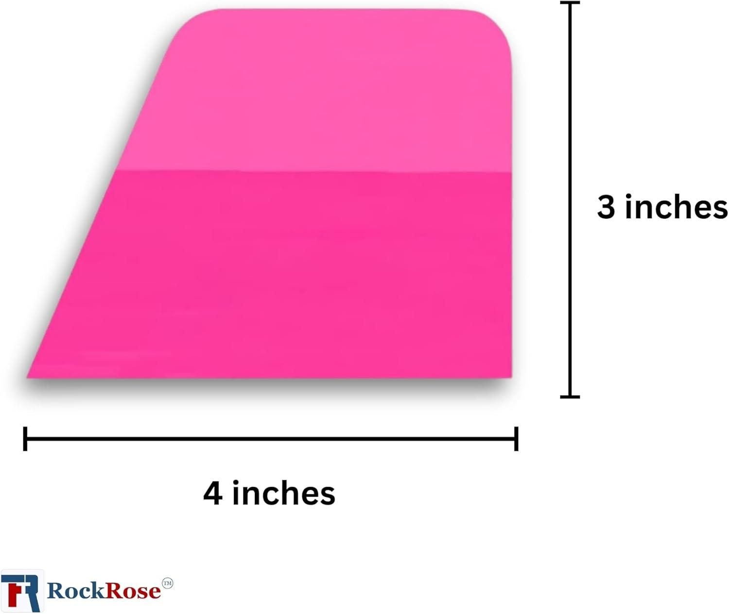 imageRockRose Pink PPF Squeegee Angled  25 x 3 inches  Film Application Tool for BubbleFree Professional Finishes  Compact and Efficient Vinyl Wrapping Squeegee 2 Units 25 x 3 InchesAngled 4 x 3 Inches