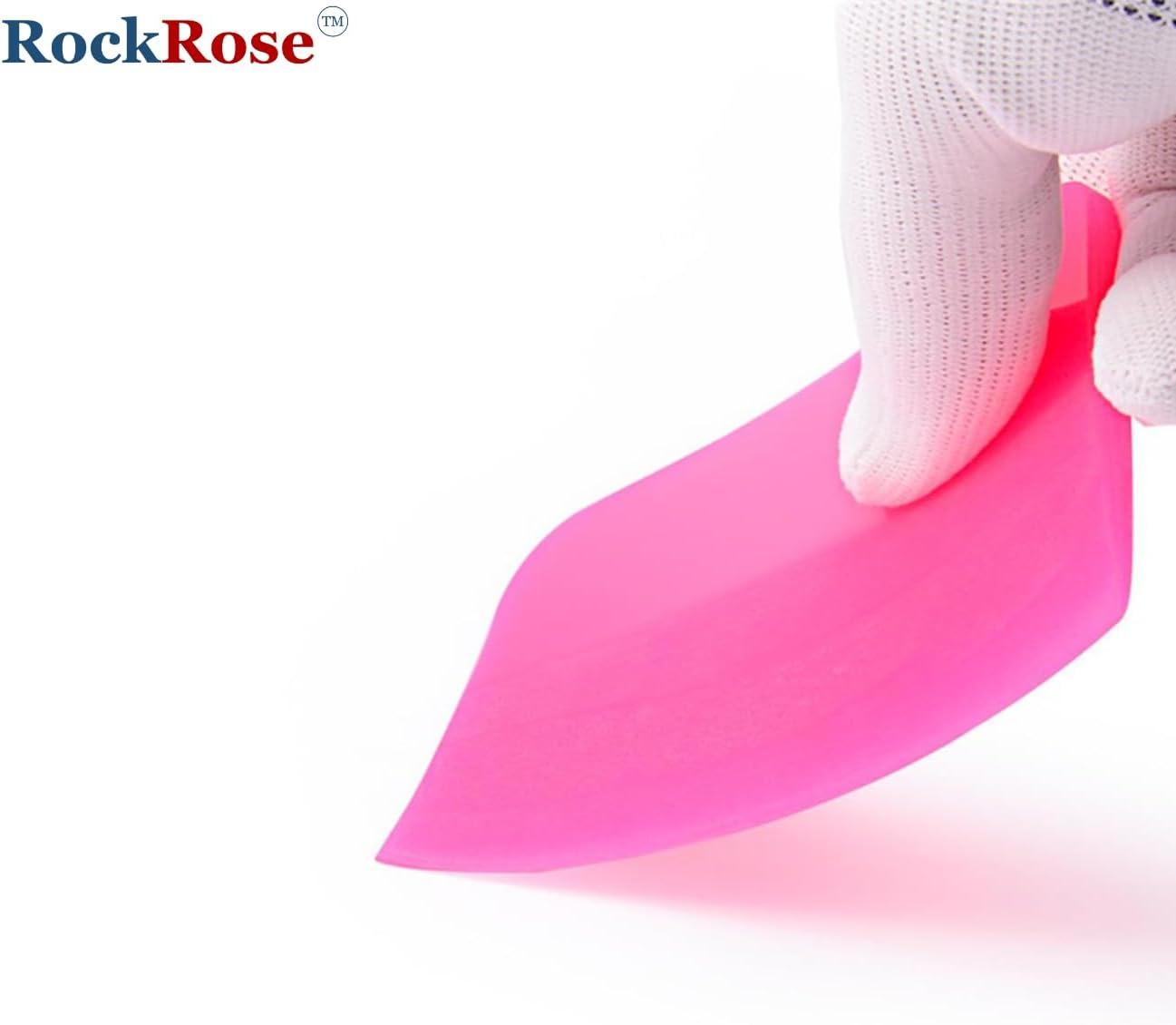 imageRockRose Pink PPF Squeegee Angled  25 x 3 inches  Film Application Tool for BubbleFree Professional Finishes  Compact and Efficient Vinyl Wrapping Squeegee 2 Units 25 x 3 Inches4 PCs KIT