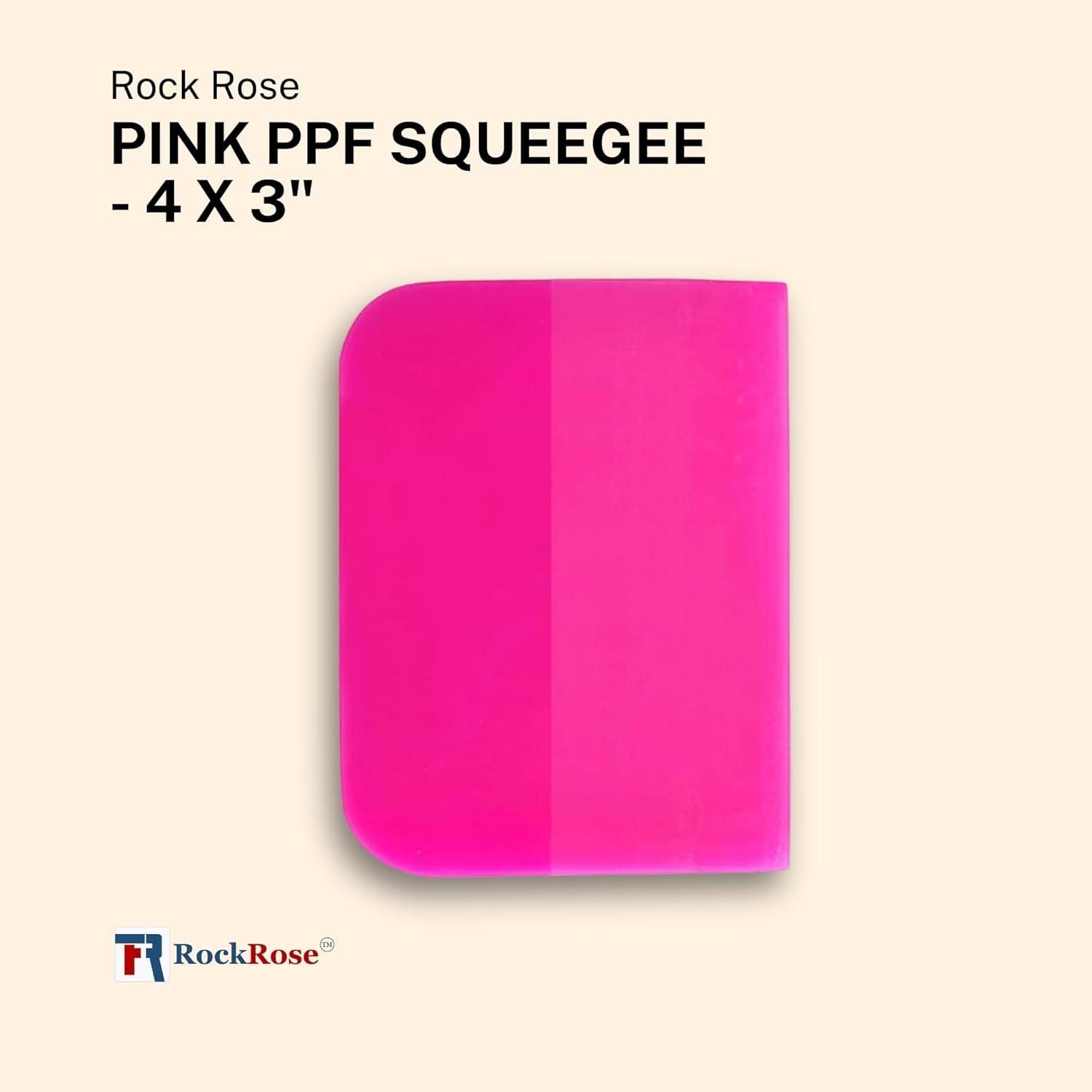 imageRockRose Pink PPF Squeegee Angled  25 x 3 inches  Film Application Tool for BubbleFree Professional Finishes  Compact and Efficient Vinyl Wrapping Squeegee 2 Units 25 x 3 Inches4 x 3