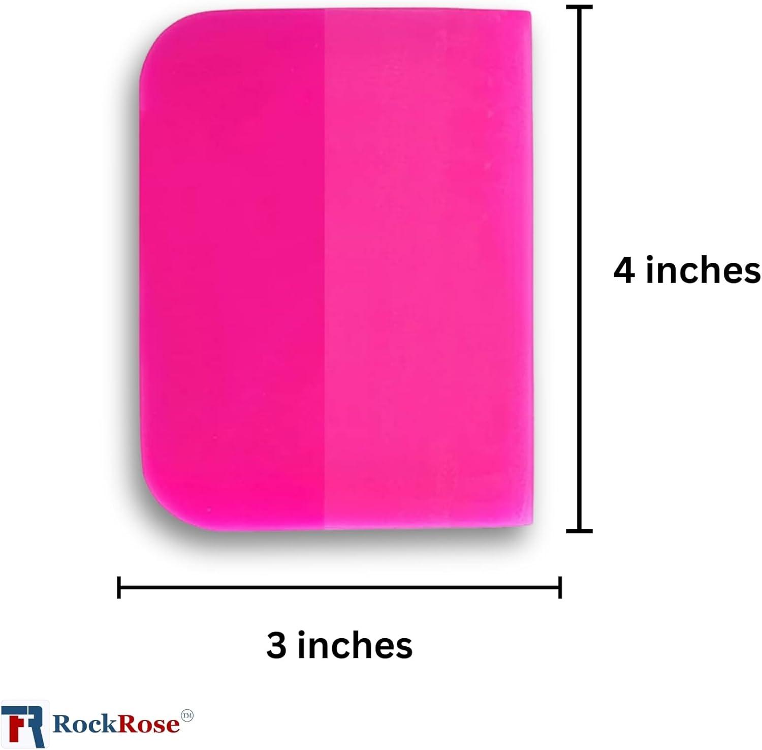 imageRockRose Pink PPF Squeegee Angled  25 x 3 inches  Film Application Tool for BubbleFree Professional Finishes  Compact and Efficient Vinyl Wrapping Squeegee 2 Units 25 x 3 Inches4 x 3