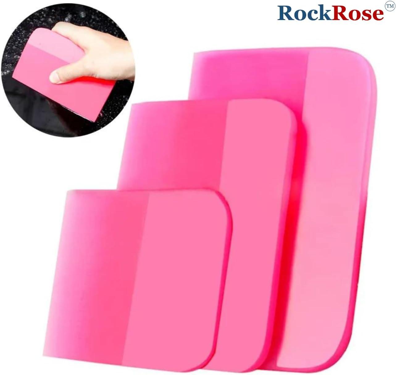 imageRockRose Pink PPF Squeegee Angled  25 x 3 inches  Film Application Tool for BubbleFree Professional Finishes  Compact and Efficient Vinyl Wrapping Squeegee 2 Units 25 x 3 Inches4 PCs KIT