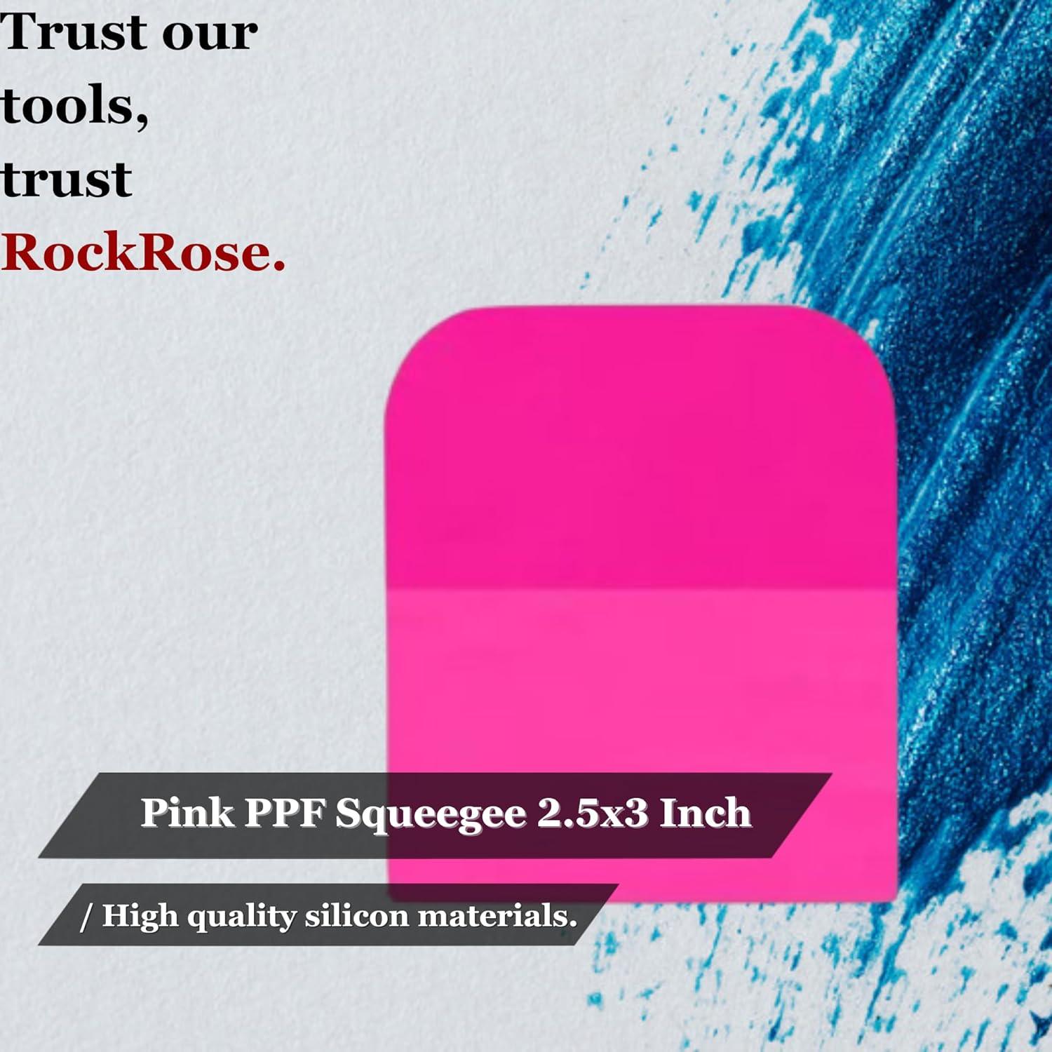 imageRockRose Pink PPF Squeegee Angled  25 x 3 inches  Film Application Tool for BubbleFree Professional Finishes  Compact and Efficient Vinyl Wrapping Squeegee 2 Units 25 x 3 Inches25 x 3