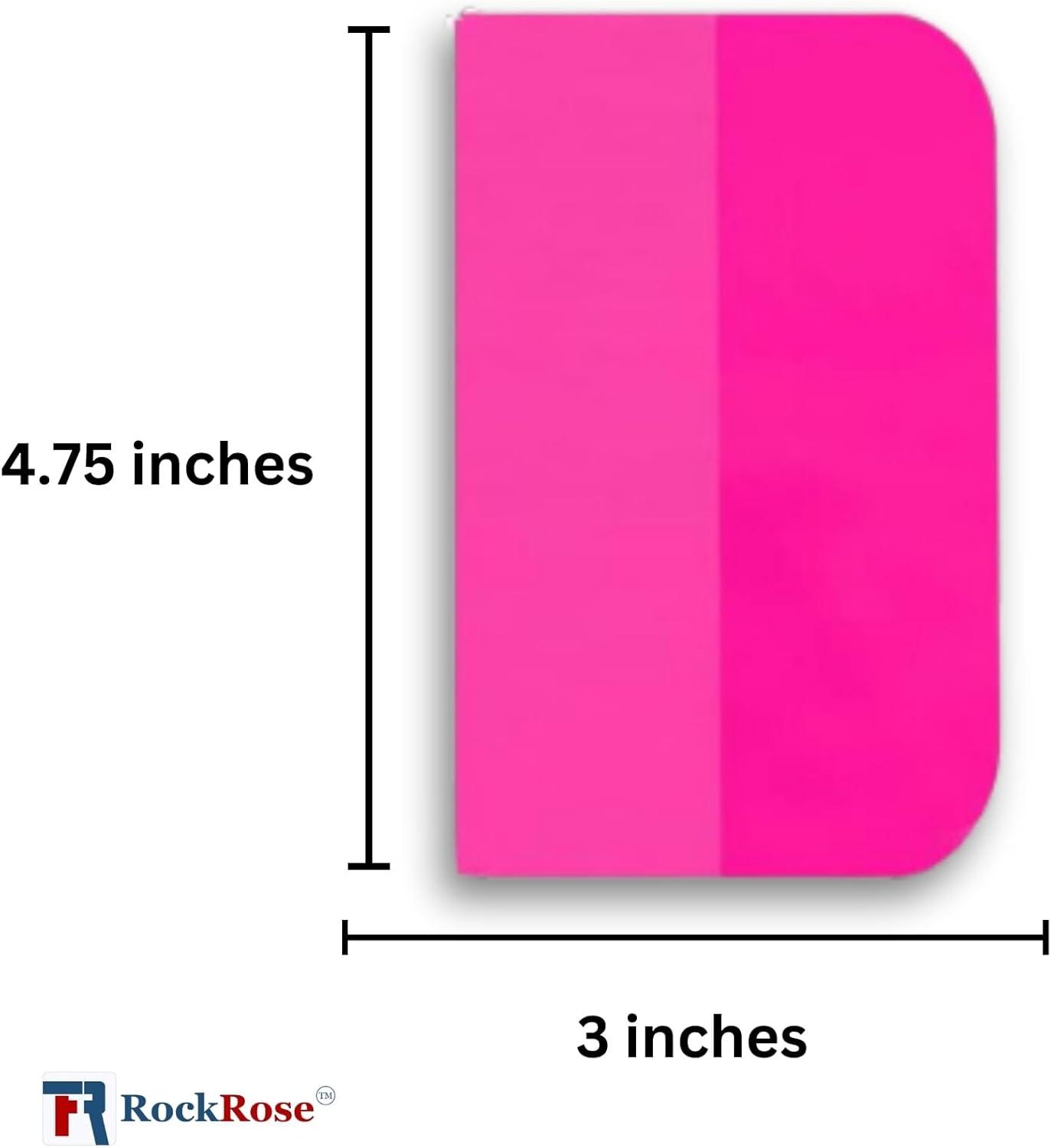 imageRockRose Pink PPF Squeegee Angled  4 x 3 inches  Film Application Tool for BubbleFree Professional Finishes  Compact and Efficient Vinyl Wrapping Squeegee 2 Units