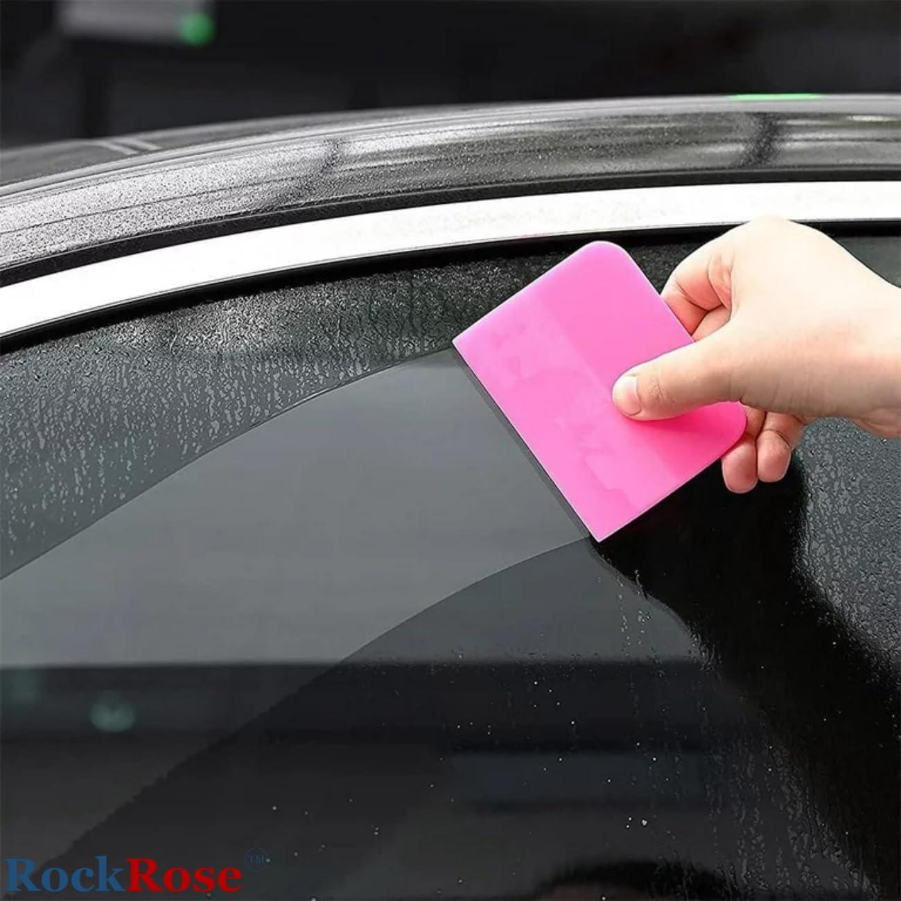 imageRockRose Pink PPF Squeegee Angled  4 x 3 inches  Film Application Tool for BubbleFree Professional Finishes  Compact and Efficient Vinyl Wrapping Squeegee 2 Units