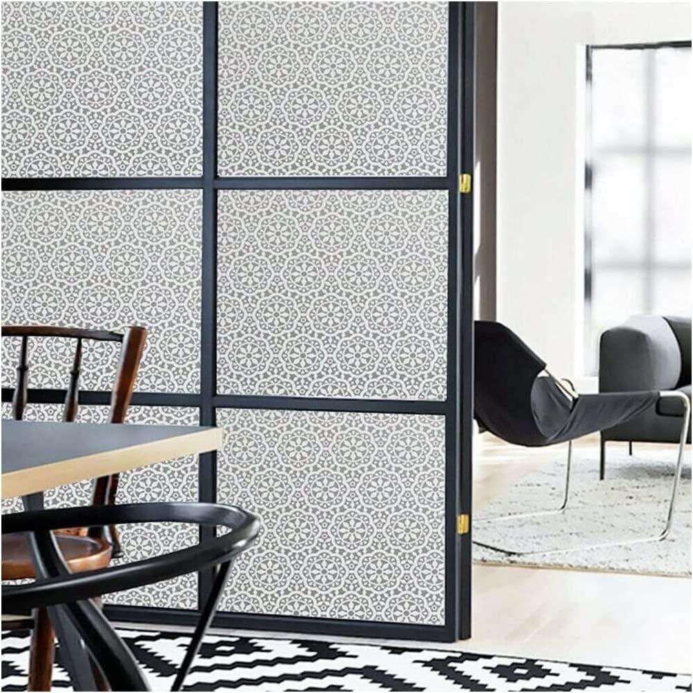 imageRockRose Privacy Window Film Prism 3D Decorative Stained Glass Vinyl Static Cling NonAdhesive Window Decals for Home or Office 236quot x 787quotFloral