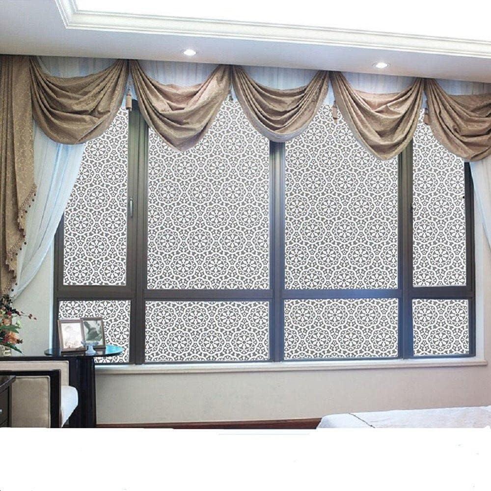 imageRockRose Privacy Window Film Prism 3D Decorative Stained Glass Vinyl Static Cling NonAdhesive Window Decals for Home or Office 236quot x 787quotFloral