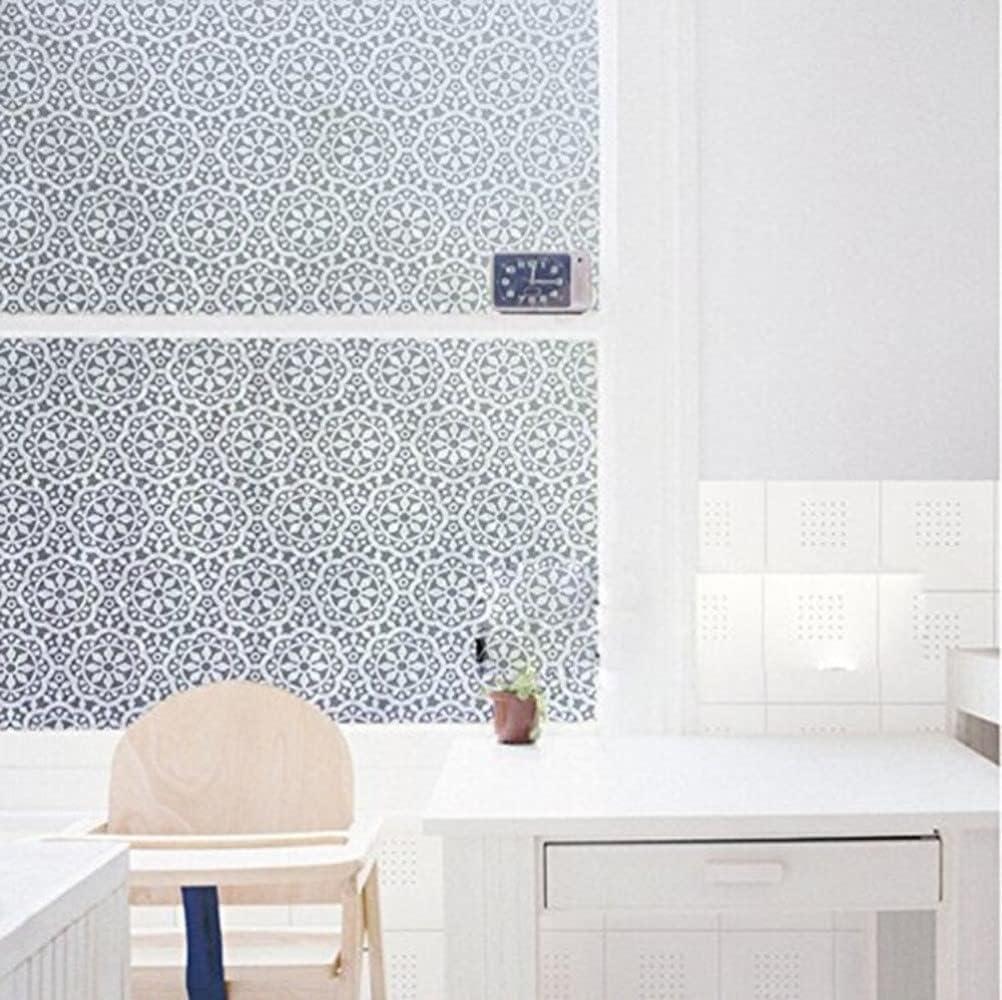 imageRockRose Privacy Window Film Prism 3D Decorative Stained Glass Vinyl Static Cling NonAdhesive Window Decals for Home or Office 236quot x 787quotFloral