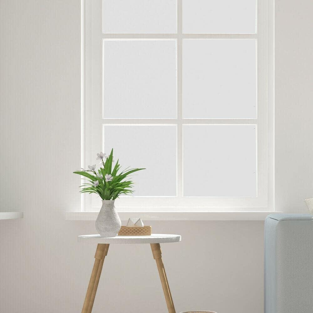 imageRockRose Privacy Window Film Prism 3D Decorative Stained Glass Vinyl Static Cling NonAdhesive Window Decals for Home or Office 236quot x 787quotMatte Frosted