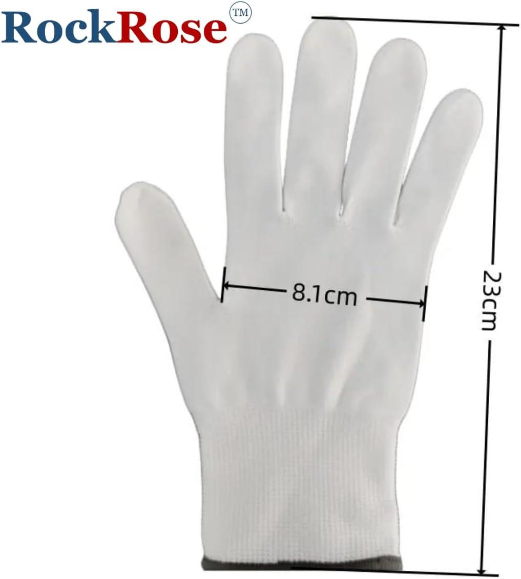 imageRockRose Professional White Polyester Nylon Working Glove for Car Wrapping and Window Tinting Tools