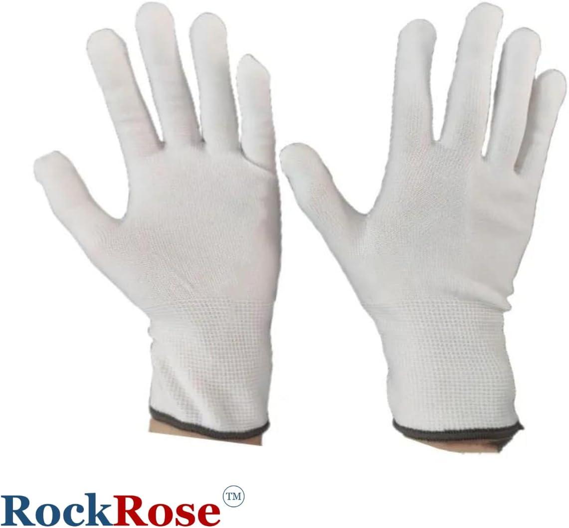 imageRockRose Professional White Polyester Nylon Working Glove for Car Wrapping and Window Tinting Tools