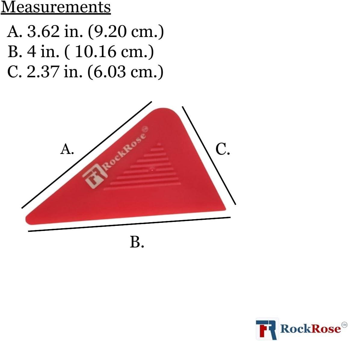 imageRockRose Red Mini Squeegee for Quarter Window  Perfect for Precision Window Film and Car Tint Application  Pack 4 Units
