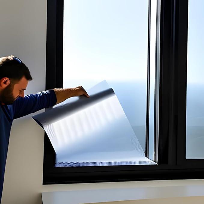 imageRockrose Professional Window Tint for Home  One Way Privacy Window Film for Home Offices Heat Blocker Reflective Adhesive Mirror Tint with 99 UV Block  BlackSilver 24 in x 25FTTotal Blackout