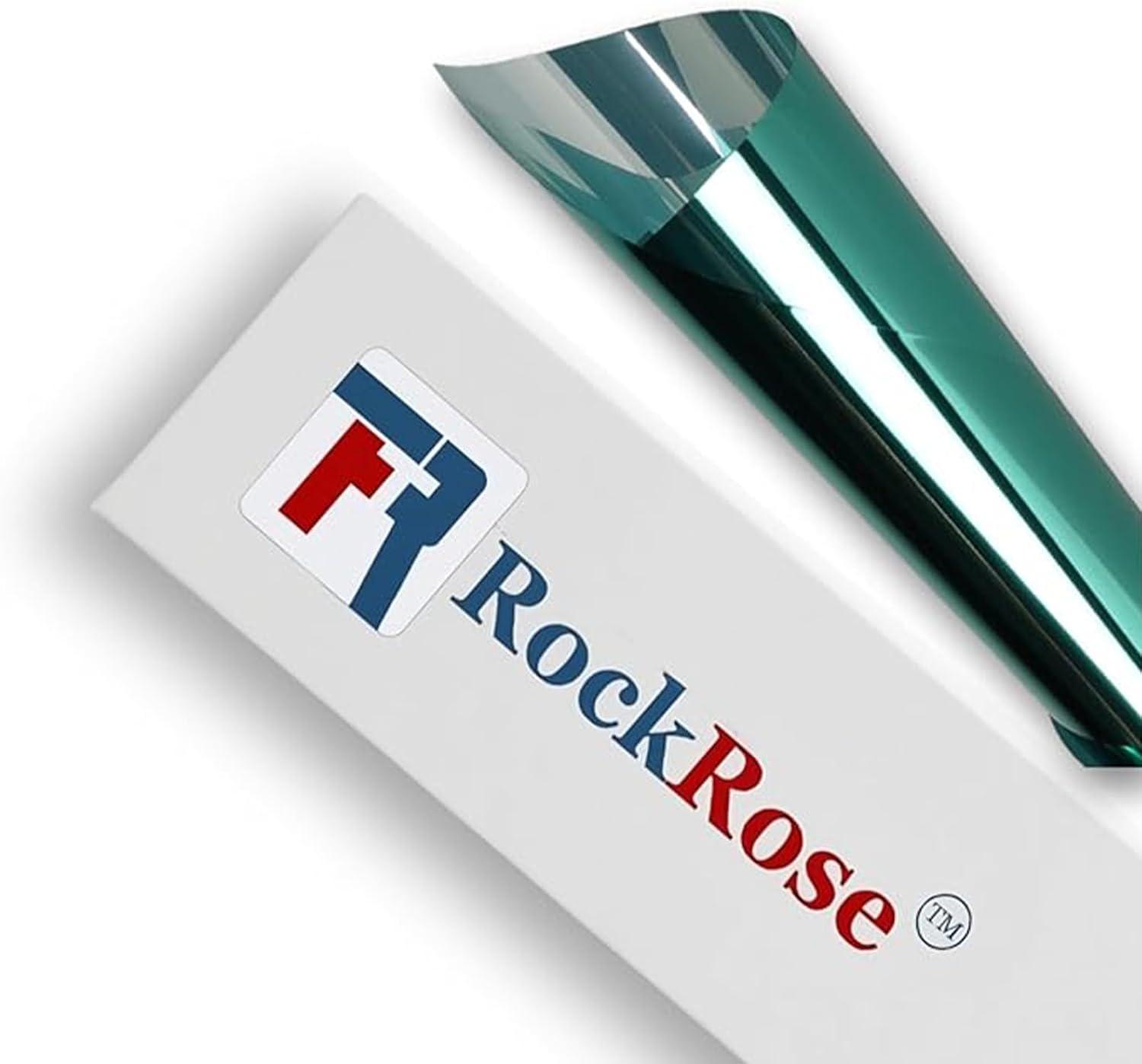 imageRockrose Professional Window Tint for Home  One Way Privacy Window Film for Home Offices Heat Blocker Reflective Adhesive Mirror Tint with 99 UV Block  BlackSilver 24 in x 25FTGreensilver