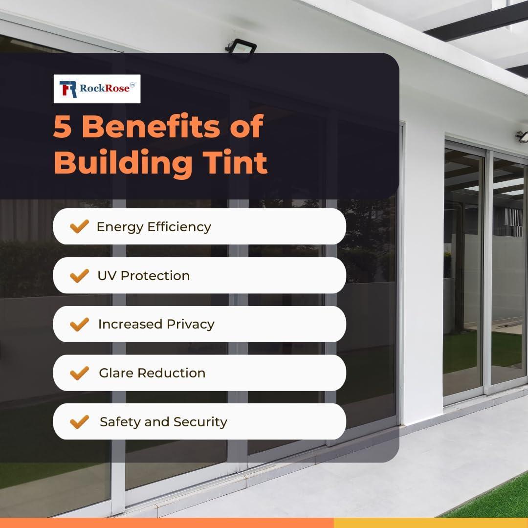 imageRockrose Professional Window Tint for Home  One Way Privacy Window Film for Home Offices Heat Blocker Reflective Adhesive Mirror Tint with 99 UV Block  BlackSilver 24 in x 25FTGreensilver